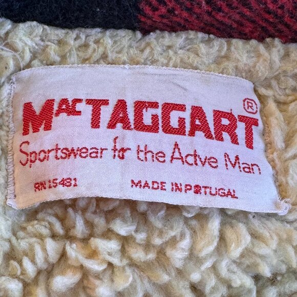 Vintage MacTaggart Wool Buffalo Plaid Sherpa Lined Jacket 4 Pockets Women Medium - Picture 6 of 8